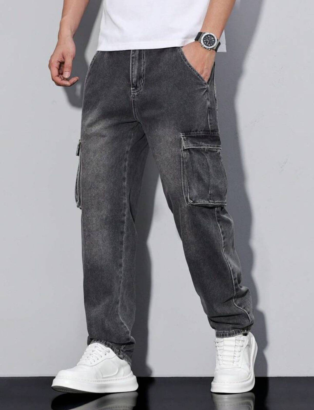     			AD Fashion Regular Fit Clean Look Men's Jeans - Grey ( Pack of 1 )