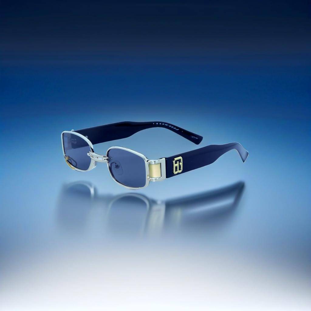     			AMAZEA Black Rectangular Sunglasses ( Pack of 1 )