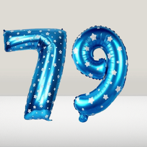     			Angolalark For Blue Foil Balloon 16 inch Size Birthday/Anniversary Decoration Items Pack of 1 | 79 Year Balloons | 79 Number