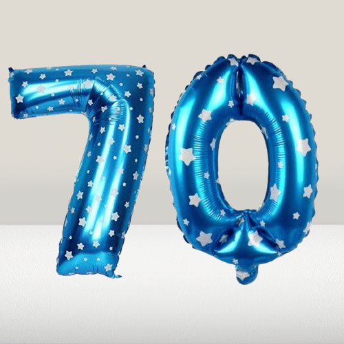 Angolalark For Blue Foil Balloon 16 inch Size Birthday/Anniversary Decoration Items Pack of 1 | 70 Year Balloons | 70 Number Angolalark For Blue Foil Balloon 16 inch Size Birthday/Anniversary Decoration Items Pack of 1 | 70 Year Balloons | 70 Number