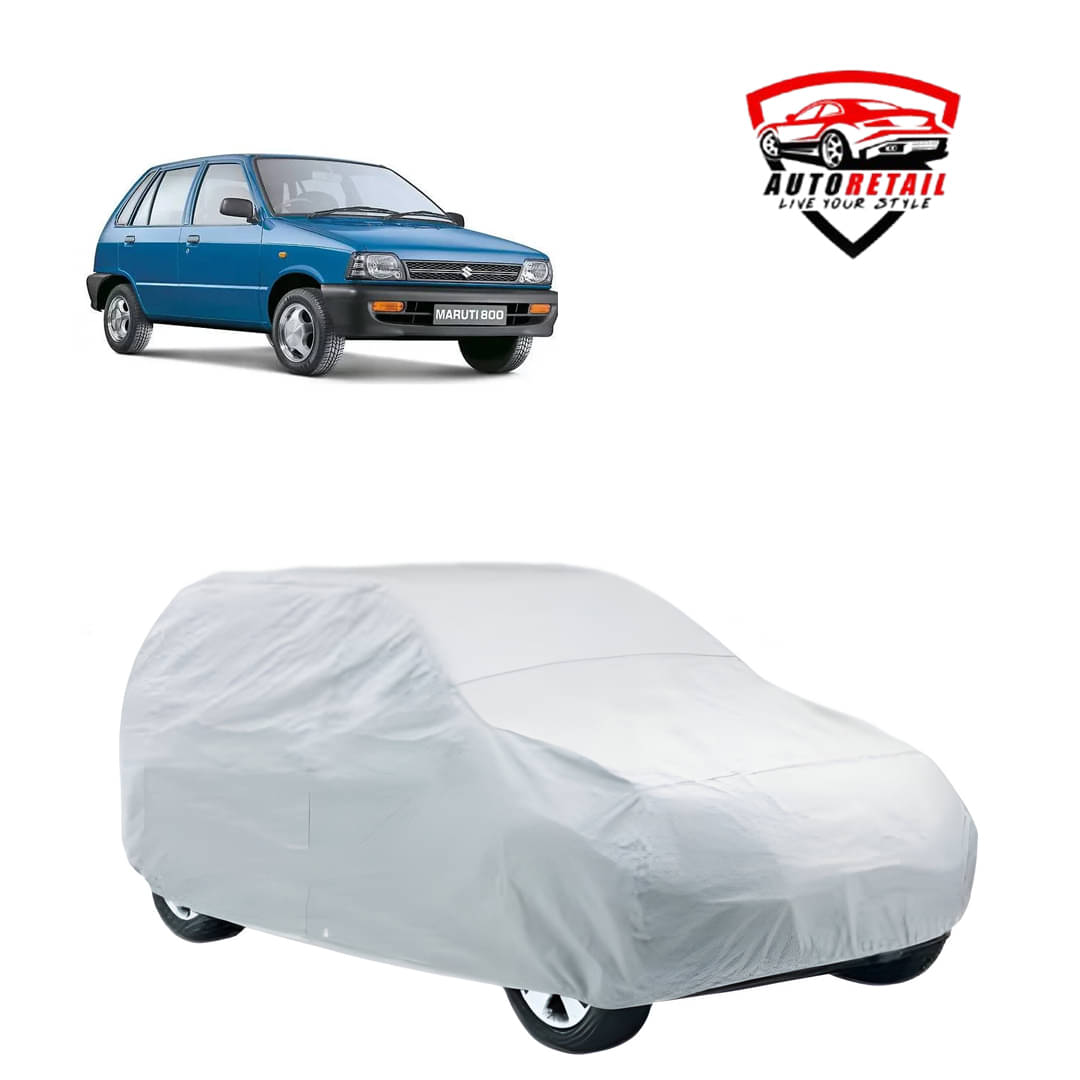     			AutoRetail Car Body Cover for Maruti Suzuki 800 [1986-1997] Without Mirror Pocket ( Pack of 1 ) , Silver