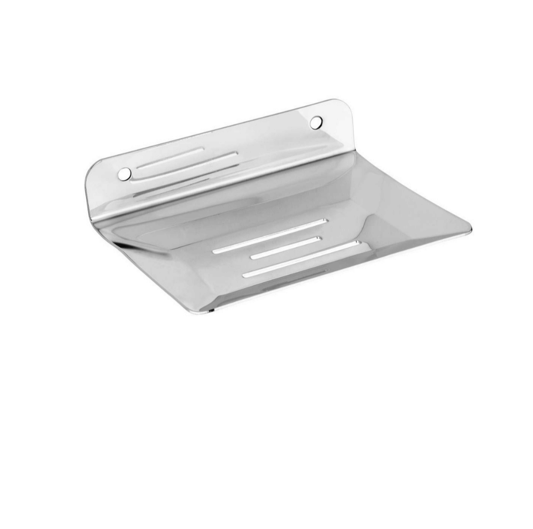 BATHONIX Platina Square Stainless Steel Single Soap Dish Holder for Bathroom Wall Mount in Chrome Finish for Wash Area/Kitchen & Bathroom (Set of 1) BATHONIX Platina Square Stainless Steel Single Soap Dish Holder for Bathroom Wall Mount in Chrome Finish for Wash Area/Kitchen & Bathroom (Set of 1)