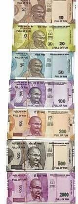     			BBS DEAL Combo Pack (10*6= 60 Notes) ( 10,20,50,100,200,500 Notes)Fake Indian Currency_120