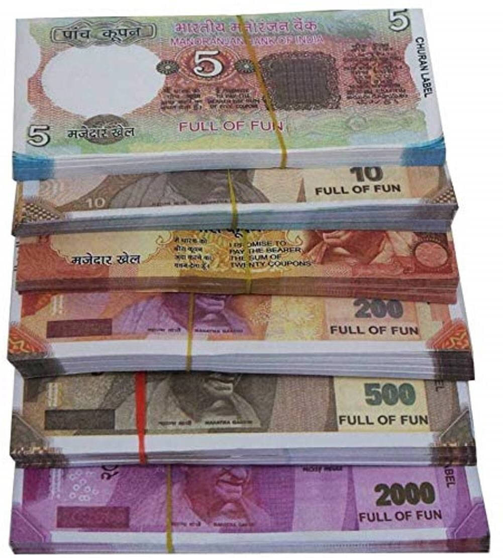     			BBS DEAL Combo Pack (12*6= 72 Notes) ( 10,20,50,100,200,500 Notes)Fake Indian Currency_NOT_35