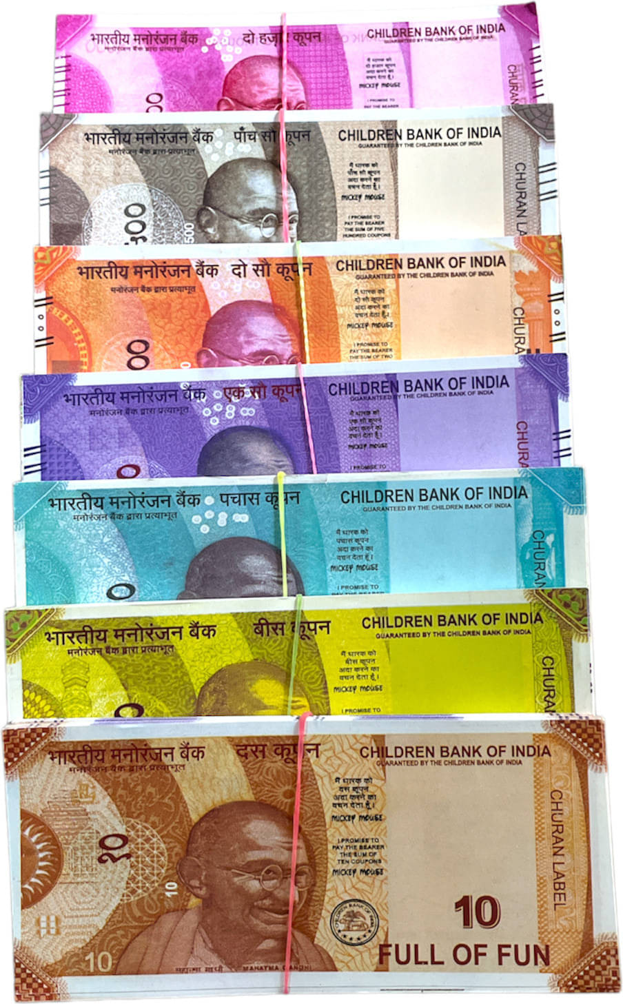     			BBS DEAL Combo Pack (12*6= 72 Notes) ( 10,20,50,100,200,500 Notes)Fake Indian Currency_NOT_84
