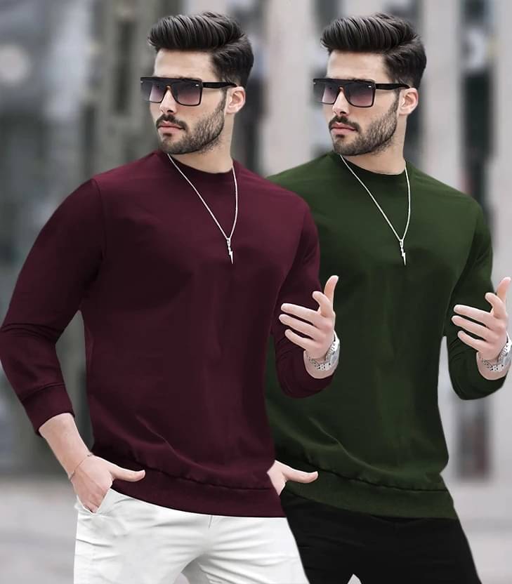 BLIVE Men Cotton Blend Regular Fit Solid T-Shirt ( Multicolor4 ) BLIVE Men Cotton Blend Regular Fit Solid T-Shirt ( Multicolor4 )