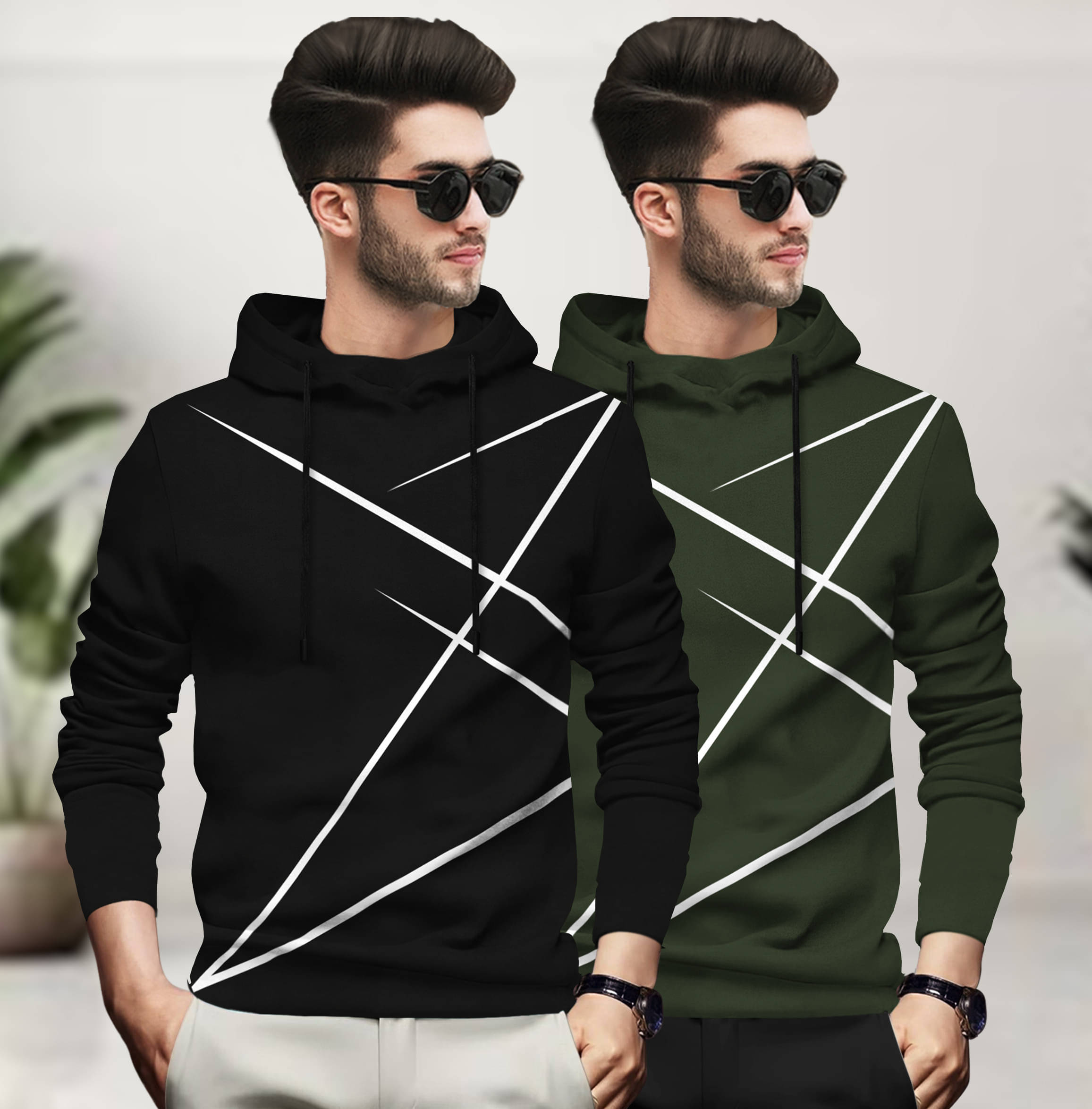     			BLIVE Men Cotton Blend Regular Fit Striped T-Shirt ( Multicolor1 )