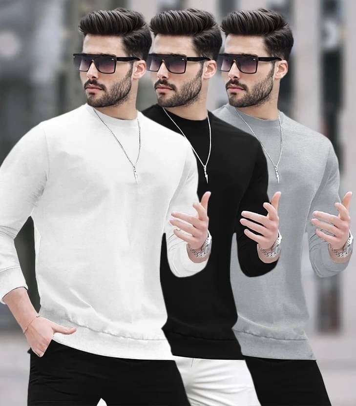 BLIVE Men Cotton Blend Regular Fit Solid T-Shirt ( Multicolor8 ) BLIVE Men Cotton Blend Regular Fit Solid T-Shirt ( Multicolor8 )