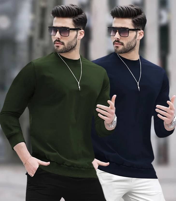 BLIVE Men Cotton Blend Regular Fit Solid T-Shirt ( Multicolor7 )     			BLIVE Men Cotton Blend Regular Fit Solid T-Shirt ( Multicolor7 )
