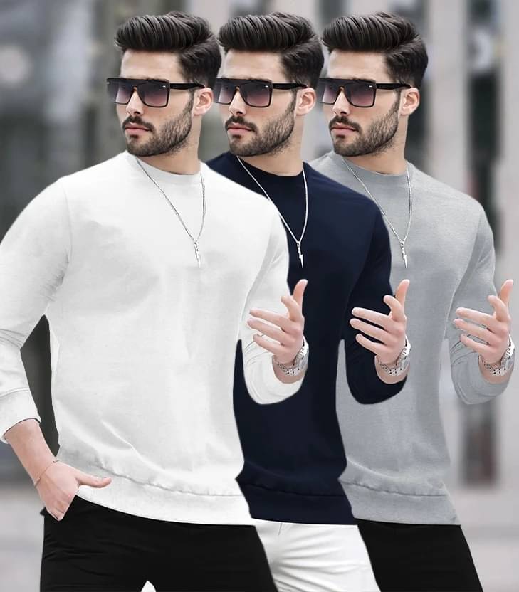 BLIVE Men Cotton Blend Regular Fit Solid T-Shirt ( Multicolor9 ) BLIVE Men Cotton Blend Regular Fit Solid T-Shirt ( Multicolor9 )
