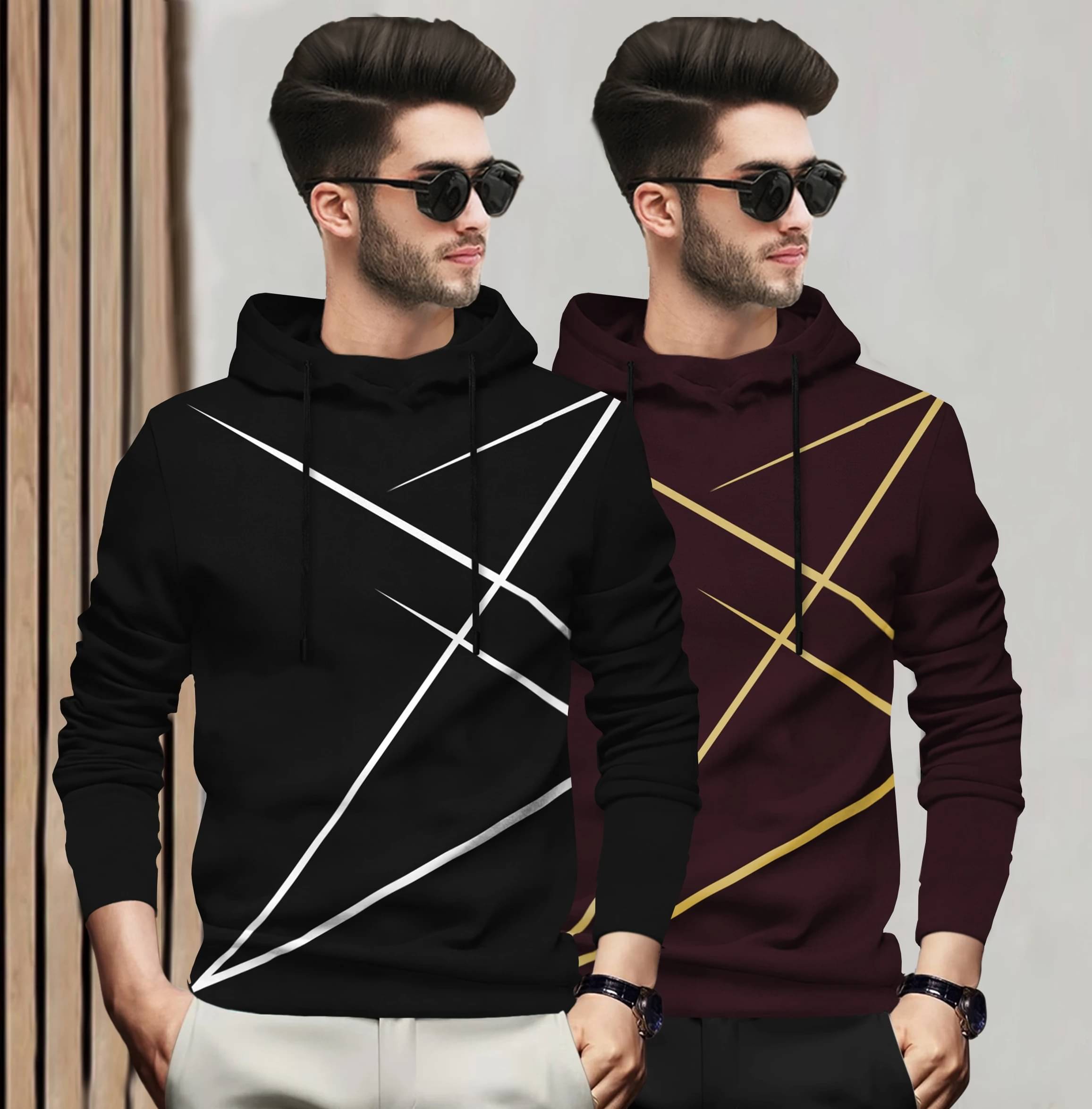     			BLIVE Men Cotton Blend Regular Fit Printed T-Shirt ( Multicolor2 )
