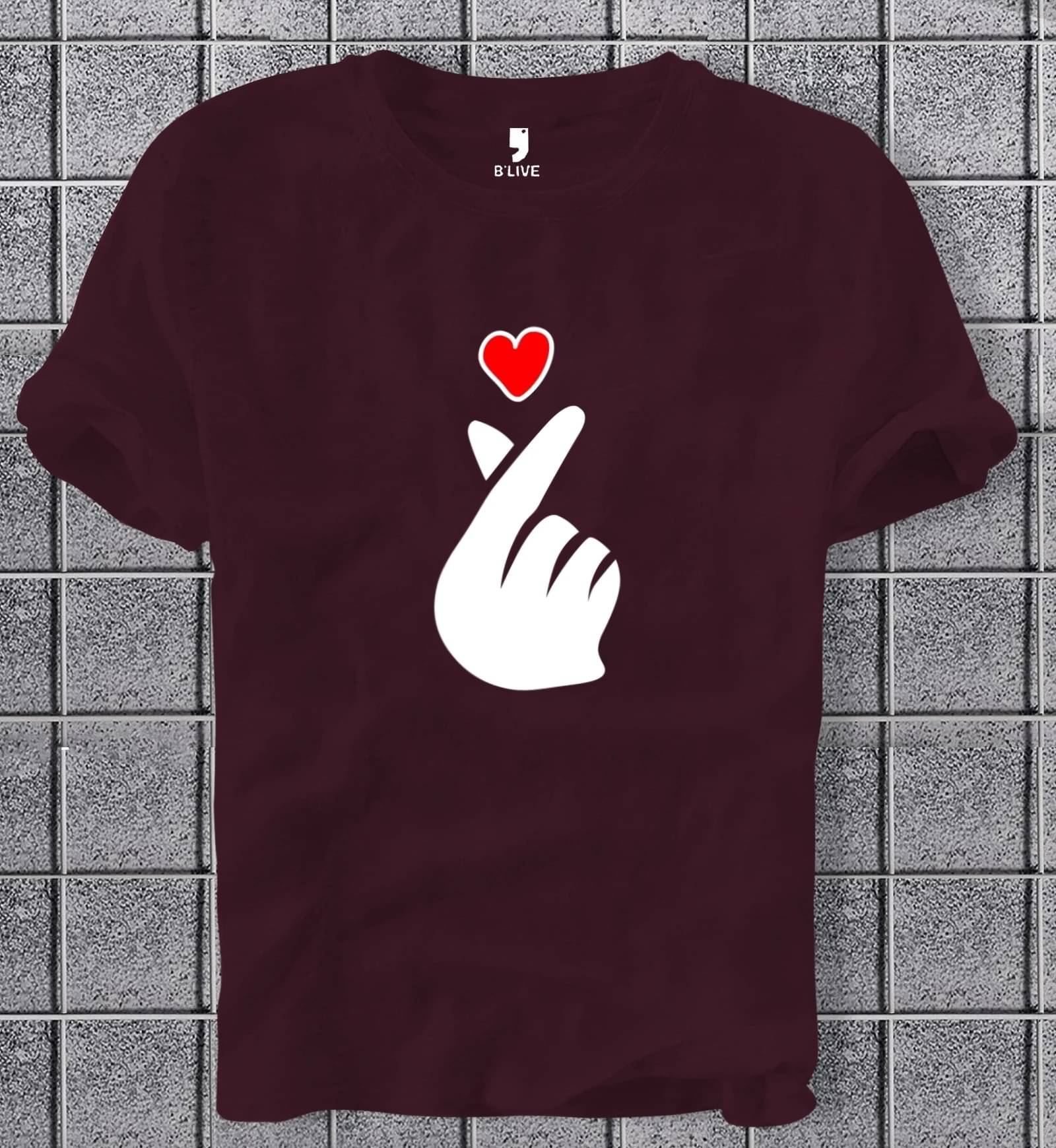 BLIVE Men Cotton Blend Regular Fit Printed T-Shirt ( Maroon ) BLIVE Men Cotton Blend Regular Fit Printed T-Shirt ( Maroon )