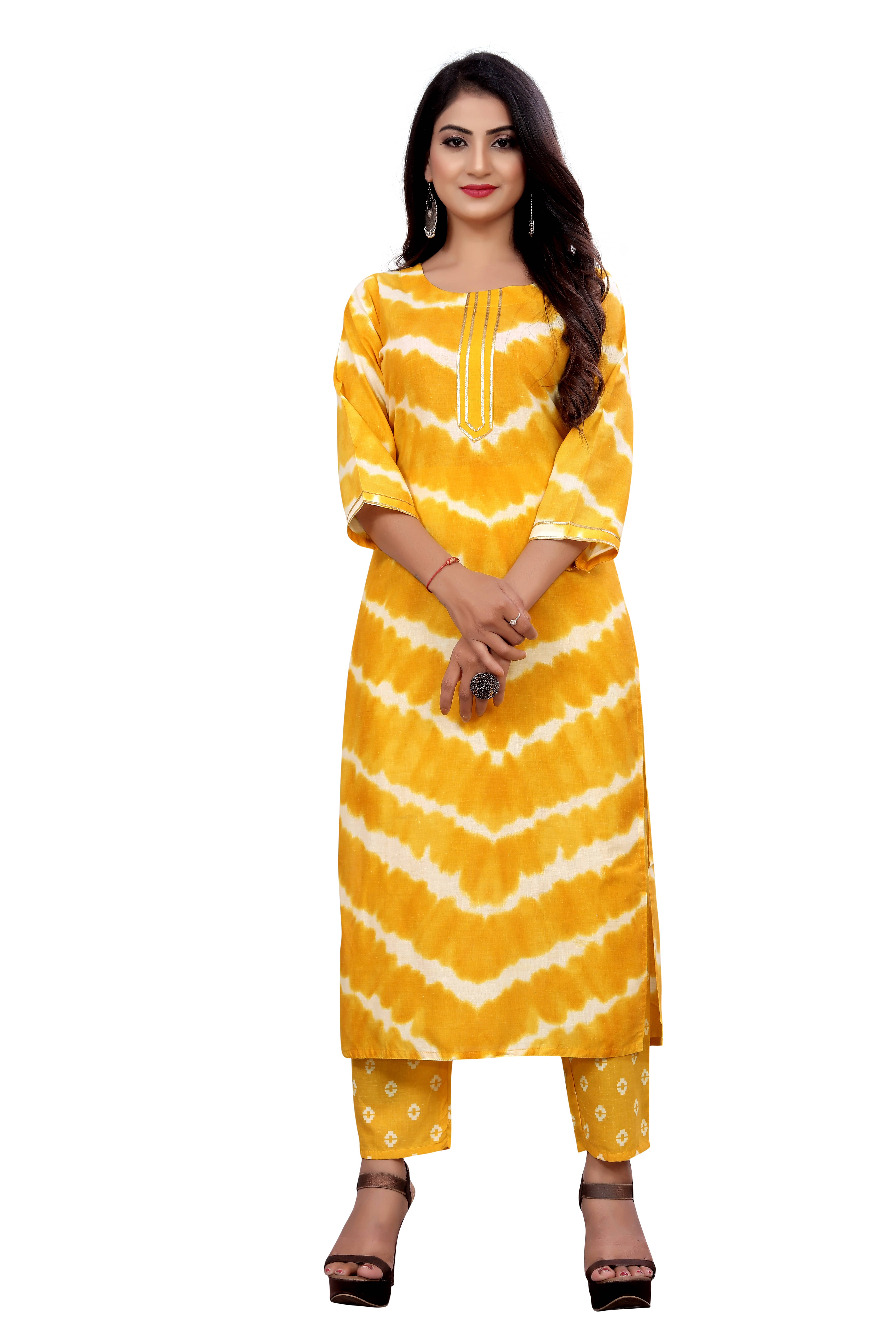 BRANDCLICK Women Cotton Embellished Straight Kurti With Pants ( Green ) BRANDCLICK Women Cotton Embellished Straight Kurti With Pants ( Green )