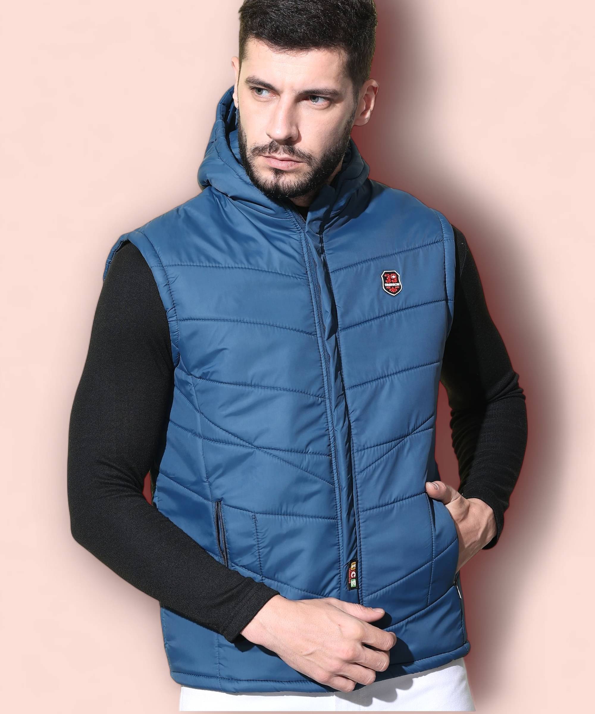     			BRAYLES Polyester Men's Puffer Jacket - Blue ( Pack of 1 )