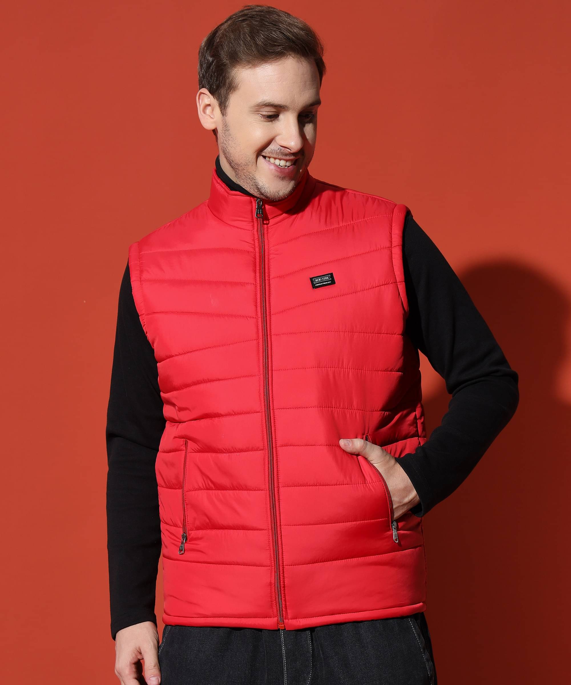     			BRAYLES Polyester Men's Puffer Jacket - Red ( Pack of 1 )