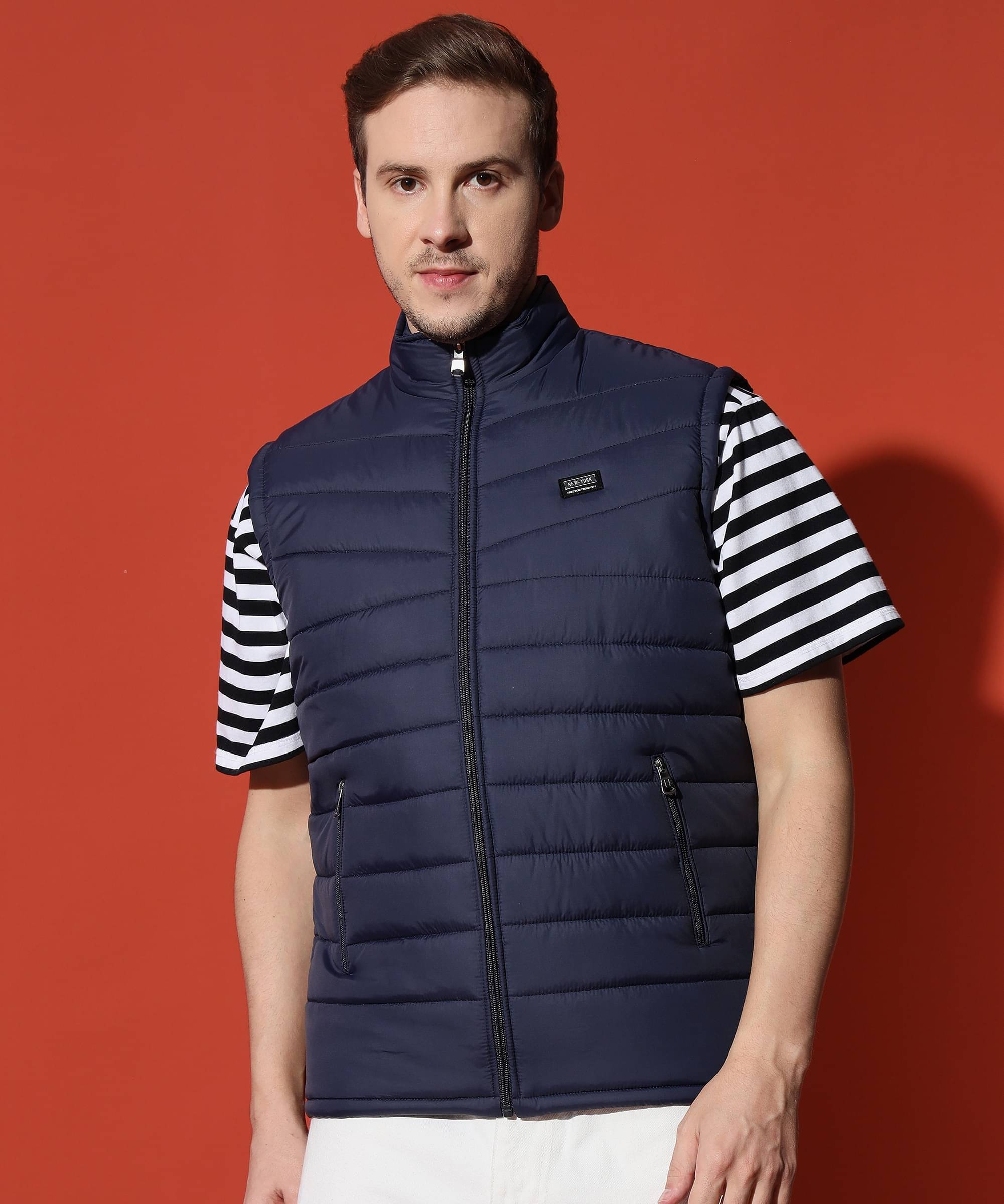     			BRAYLES Polyester Men's Puffer Jacket - Navy Blue ( Pack of 1 )