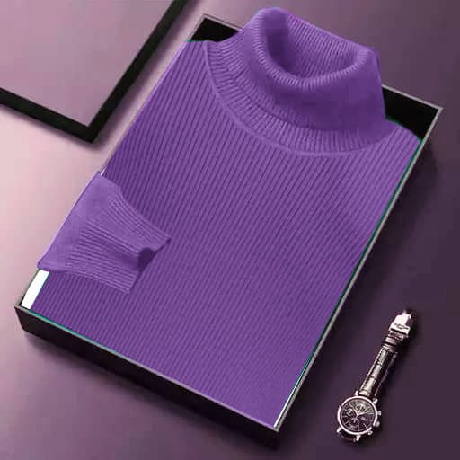 CAT BUNNY Woollen High Neck Men's Sweatshirt - Green ( Pack of 1 )
