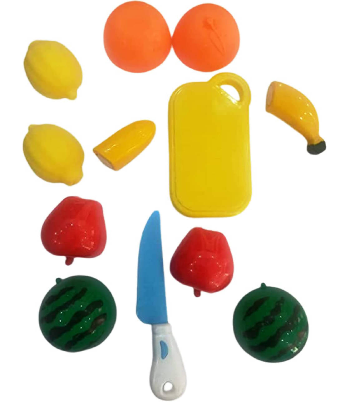     			Cut & Play Realistic Sliceable Fruits with Chopping Board, Plate and Knife Interactive Pretend Play Toy for 3+ Years