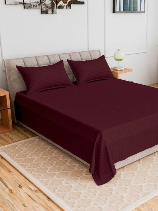 DOMES FAB Satin 1 Double Bedsheet with 2 Pillow Covers ( Purple ) DOMES FAB Satin 1 Double Bedsheet with 2 Pillow Covers ( Purple )