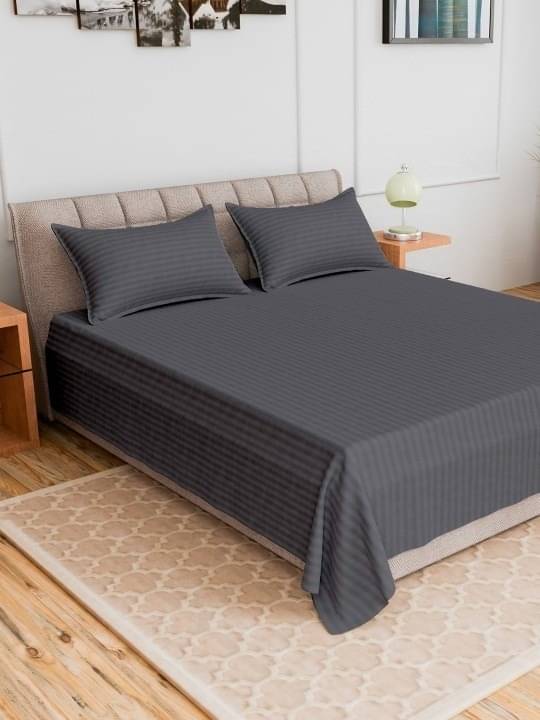 DOMES FAB Satin 1 Double Bedsheet with 2 Pillow Covers ( Grey ) DOMES FAB Satin 1 Double Bedsheet with 2 Pillow Covers ( Grey )