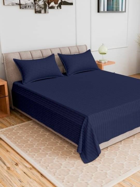 DOMES FAB Satin 1 Double Bedsheet with 2 Pillow Covers ( Blue ) DOMES FAB Satin 1 Double Bedsheet with 2 Pillow Covers ( Blue )