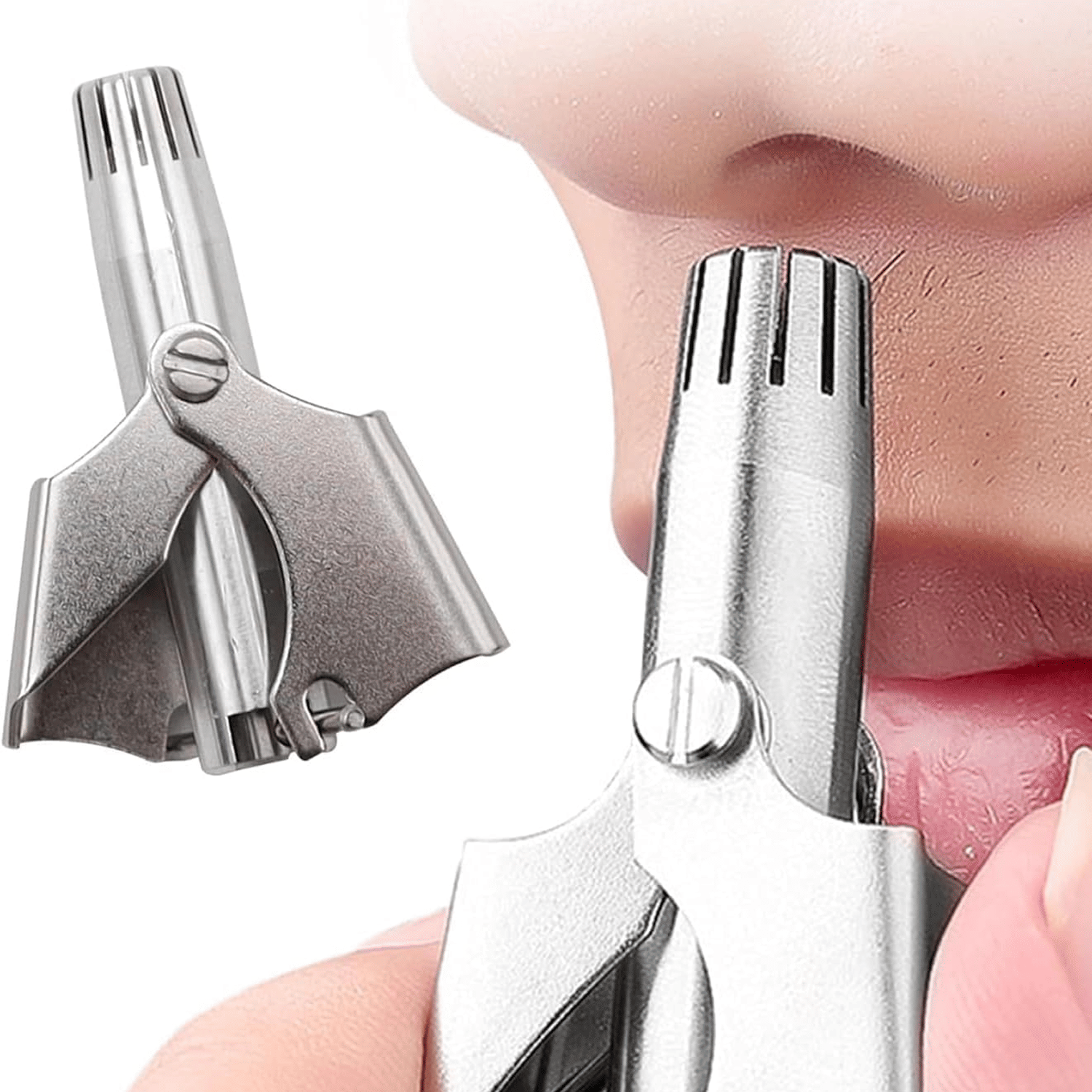     			GLOWELL Manual Nose Trimmer Silver Cordless Nose Trimmer With 0 minutes Runtime
