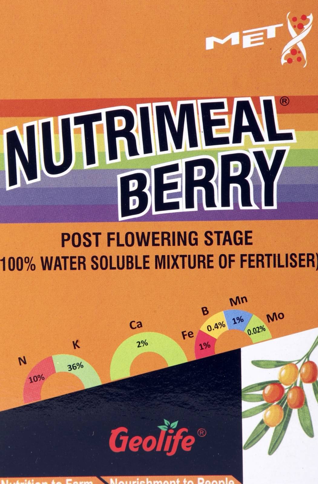 Geolife Nutrimeal Berry - Advanced Post-Flowering Stage Nutrient Solution Geolife Nutrimeal Berry - Advanced Post-Flowering Stage Nutrient Solution