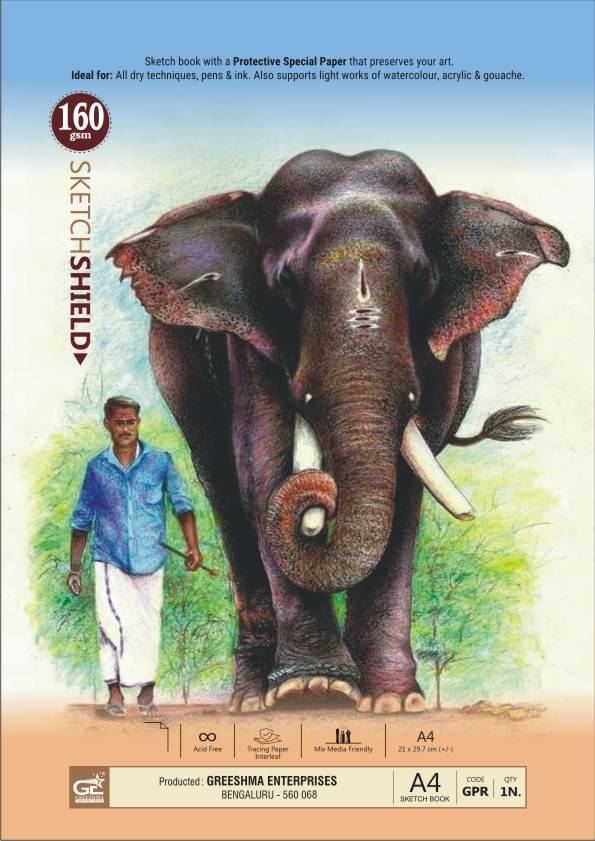     			Greeshma A4 Artist Drawing Book - 100 Pages Sketch Pad