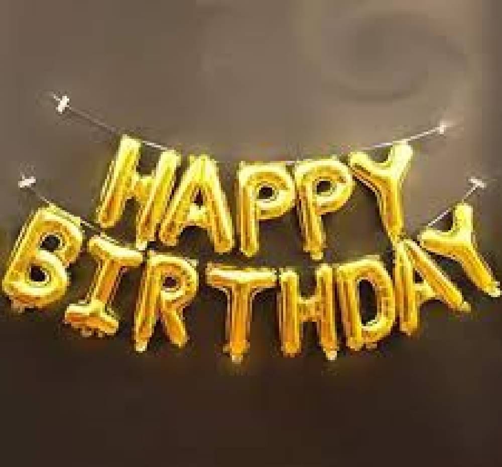 Happy Birthday 13 Letters Metallic Golden Foil Balloons Banner/Reusable Balloons For Birthday Decoration of Friends/Boys/Girls/Mother/Father/Husband/Wife Happy Birthday 13 Letters Metallic Golden Foil Balloons Banner/Reusable Balloons For Birthday Decoration of Friends/Boys/Girls/Mother/Father/Husband/Wife