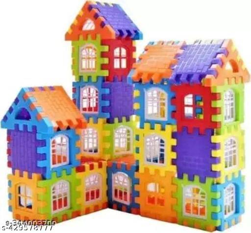     			Home Building Block 75+ pieces Educational DIY House Blocks - Creative Learning Set Educational Toys Learning Plastic Puzzles Windows Kids Early Game Set for Children Boys & Girls 2,3,4,5,6,7+ Years old Activity toy gift under 200 100 Cactus Pillow Cushion