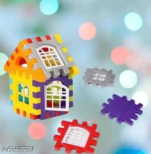     			Home Building Block 80+ pieces Interactive DIY House Block Toy - STEM Learning Fun Educational Toys Learning Plastic Puzzles Windows Kids Early Game Set for Children Boys & Girls 2,3,4,5,6,7+ Years old Activity toy gift under 200 100 Cactus Pillow Cushion