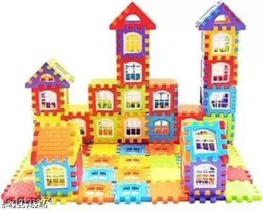     			Home Building Block 80+ pieces DIY House Block Toy - Educational STEM Kit Educational Toys Learning Plastic Puzzles Windows Kids Early Game Set for Children Boys & Girls 2,3,4,5,6,7+ Years old Activity toy gift under 200 100 Cactus Pillow Cushion Soft Book