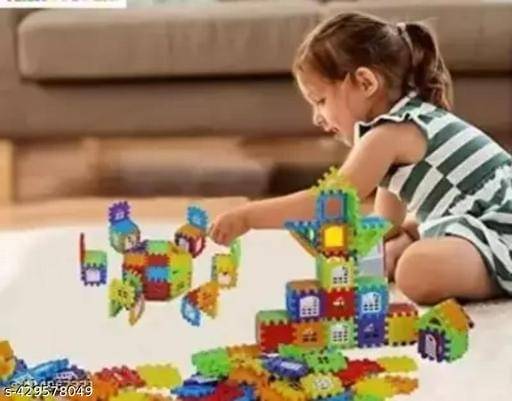     			Home Building Block 80+ pieces DIY House Block Toy for Kids - Bricks Educational Toys Learning Plastic Puzzles Windows Kids Early Game Set for Children Boys & Girls 2,3,4,5,6,7+ Years old Activity toy gift under 200 100 Cactus Pillow Cushion Soft Book Todd