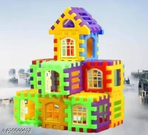    			Home Building Block 80+ pieces DIY House Block Toy for Children - Learning Playset Educational Toys Learning Plastic Puzzles Windows Kids Early Game Set for Children Boys & Girls 2,3,4,5,6,7+ Years old Activity toy gift under 200 100 Cactus Pillow Cushion
