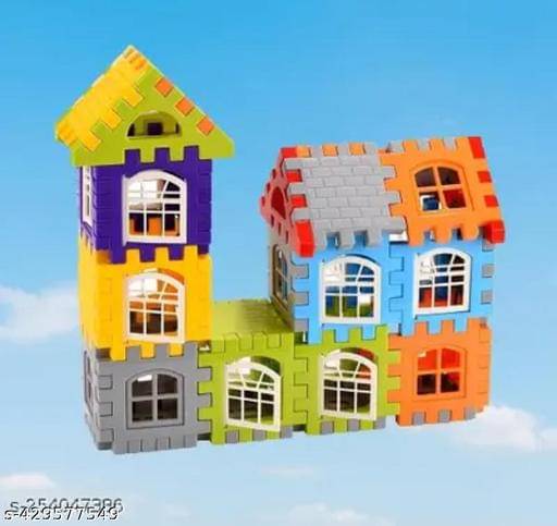     			Home Building Block 80+ pieces Kids DIY House Block Toy - Educational Building Set Educational Toys Learning Plastic Puzzles Windows Kids Early Game Set for Children Boys & Girls 2,3,4,5,6,7+ Years old Activity toy gift under 200 100 Cactus Pillow Cushion