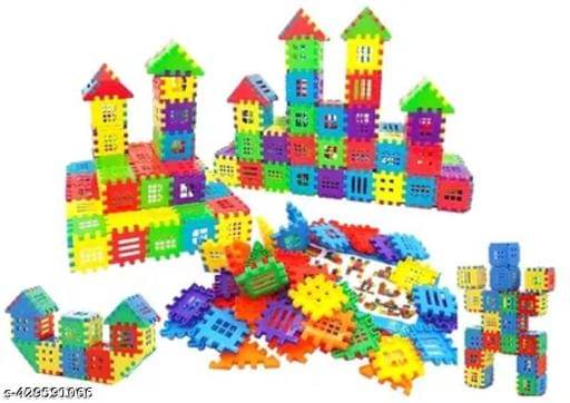     			Home Building Block 80+ pieces DIY House Block Toy for Children - Bricks Educational Toys Learning Plastic Puzzles Windows Kids Early Game Set for Children Boys & Girls 2,3,4,5,6,7+ Years old Activity toy gift under 200 100 Cactus Pillow Cushion Soft Book