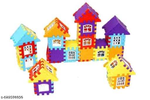     			Home Building Block 80+ pieces DIY House Block Toy - Build Your Dream Home Educational Toys Learning Plastic Puzzles Windows Kids Early Game Set for Children Boys & Girls 2,3,4,5,6,7+ Years old Activity toy gift under 200 100 Cactus Pillow Cushion Soft Boo