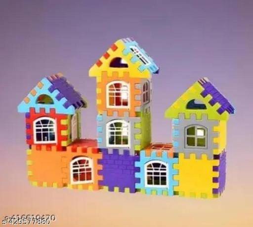     			Home Building Block 80+ pieces DIY House Block Toy for Children - Learning & Fun Educational Toys Learning Plastic Puzzles Windows Kids Early Game Set for Children Boys & Girls 2,3,4,5,6,7+ Years old Activity toy gift under 200 100 Cactus Pillow Cushion So