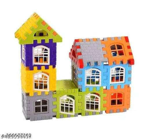     			Home Building Block 80+ pieces Creative DIY House Block Toy - Build & Create Set Educational Toys Learning Plastic Puzzles Windows Kids Early Game Set for Children Boys & Girls 2,3,4,5,6,7+ Years old Activity toy gift under 200 100 Cactus Pillow Cushion So