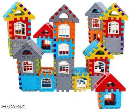     			Home Building Block 80+ pieces DIY House Block Toy - STEM Learning Set Educational Toys Learning Plastic Puzzles Windows Kids Early Game Set for Children Boys & Girls 2,3,4,5,6,7+ Years old Activity toy gift under 200 100 Cactus Pillow Cushion Soft Book To