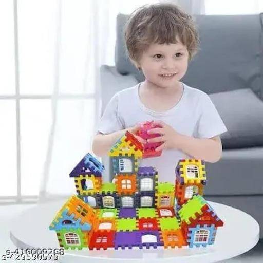     			Home Building Block 80+ pieces Kids DIY House Block Toy - Building Set Educational Toys Learning Plastic Puzzles Windows Kids Early Game Set for Children Boys & Girls 2,3,4,5,6,7+ Years old Activity toy gift under 200 100 Cactus Pillow Cushion Soft Book To