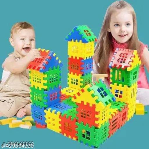     			Home Building Block 80+ pieces DIY House Block Toy for Children - Educational Play Educational Toys Learning Plastic Puzzles Windows Kids Early Game Set for Children Boys & Girls 2,3,4,5,6,7+ Years old Activity toy gift under 200 100 Cactus Pillow Cushion
