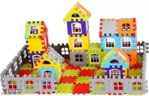     			Home Building Block 80+ pieces Interactive DIY House Block Toy - Creative Building Educational Toys Learning Plastic Puzzles Windows Kids Early Game Set for Children Boys & Girls 2,3,4,5,6,7+ Years old Activity toy gift under 200 100 Cactus Pillow Cushion