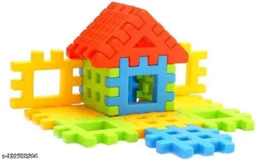    			Home Building Block 80+ pieces Educational DIY House Blocks - Interactive Building Toy Educational Toys Learning Plastic Puzzles Windows Kids Early Game Set for Children Boys & Girls 2,3,4,5,6,7+ Years old Activity toy gift under 200 100 Cactus Pillow Cush