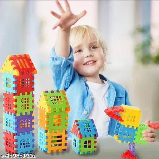     			Home Building Block 80+ pieces Kids DIY House Block Toy - Build Your Dream Home Kit Educational Toys Learning Plastic Puzzles Windows Kids Early Game Set for Children Boys & Girls 2,3,4,5,6,7+ Years old Activity toy gift under 200 100 Cactus Pillow Cushion