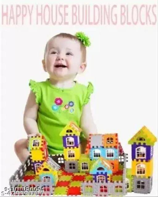     			Home Building Block 80+ pieces DIY House Block Toy - Creative Learning Activity Educational Toys Learning Plastic Puzzles Windows Kids Early Game Set for Children Boys & Girls 2,3,4,5,6,7+ Years old Activity toy gift under 200 100 Cactus Pillow Cushion Sof