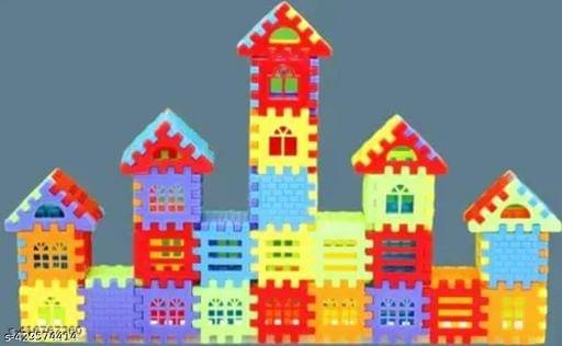     			Home Building Block 80+ pieces DIY House Block Toy for Children - Building Activity Educational Toys Learning Plastic Puzzles Windows Kids Early Game Set for Children Boys & Girls 2,3,4,5,6,7+ Years old Activity toy gift under 200 100 Cactus Pillow Cushion