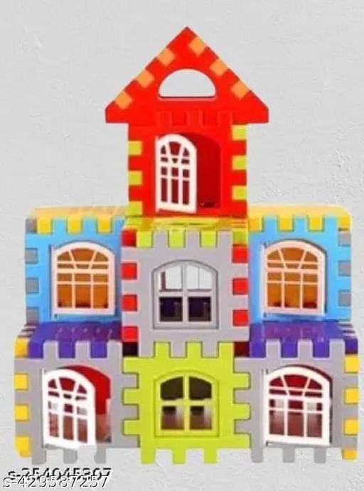     			Home Building Block 80+ pieces Creative DIY House Block Toy - Building Kit Educational Toys Learning Plastic Puzzles Windows Kids Early Game Set for Children Boys & Girls 2,3,4,5,6,7+ Years old Activity toy gift under 200 100 Cactus Pillow Cushion Soft Boo