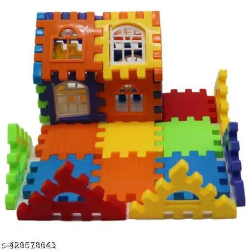     			Home Building Block 80+ pieces DIY House Block Toy for Children - Educational Fun Toys Learning Plastic Puzzles Windows Kids Early Game Set for Children Boys & Girls 2,3,4,5,6,7+ Years old Activity toy gift under 200 100 Cactus Pillow Cushion Soft Book Tod