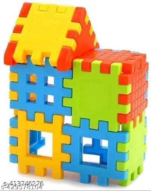     			Home Building Block 80+ pieces Educational DIY House Blocks - Learning Educational Toys Learning Plastic Puzzles Windows Kids Early Game Set for Children Boys & Girls 2,3,4,5,6,7+ Years old Activity toy gift under 200 100 Cactus Pillow Cushion Soft Book To